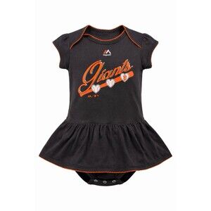 SF Giants Baby Dress Romper Majestic Black Orange MLB Toddler 18-24M